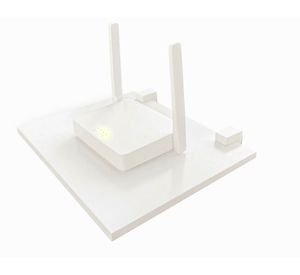 Pack 2 repisas Router blanco 1.5x24x20 cm