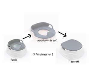 Pelela aprendizaje 3 en 1 gris