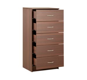 Cómoda 5 cajones chocolate