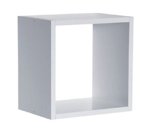 Repisa cuadrada Serenity blanco 24.5x24.5x15 cm