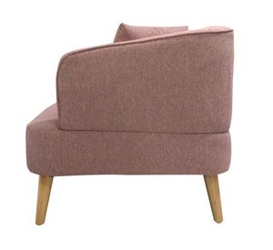 Sofá 3 cuerpos Klee poliéster rosa