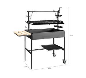 Parrilla a carbón Gaucho gris