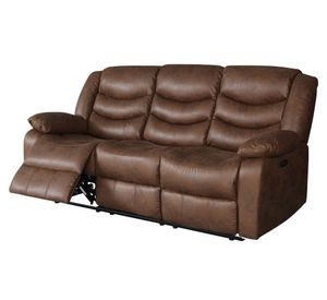 Sofá reclinable 3 cuerpos Domingo poliéster café