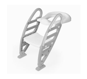 Asiento entrenador WC con escalera gris