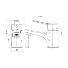 Monomando lavamanos Dallas cromo
