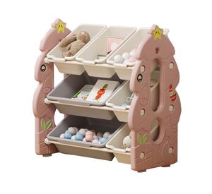 Estante Sunny 7 cajas rosado 69x65x36 cm