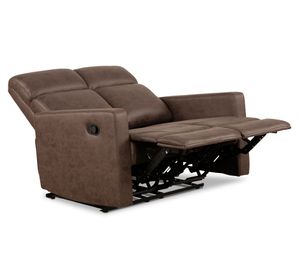 Sofá reclinable Asturias PU café 2 cuerpos