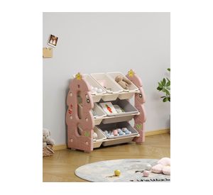 Estante Sunny 7 cajas rosado 69x65x36 cm