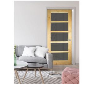 Puerta Pino Oregón Mirador Vidrio 70x200 cm AFN