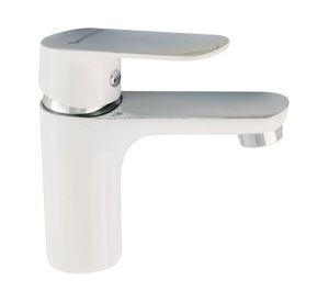 Monomando lavatorio Praga blanco/cromo Vessanti