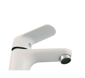 Monomando lavatorio Praga blanco/cromo Vessanti