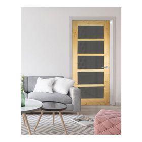 Puerta Pino Oregón Mirador Vidrio 80x200 cm AFN