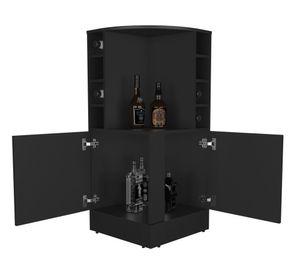 Bar bajo esquinero 2 puertas Jakes wengué 108.2x46.9x46.9 cm