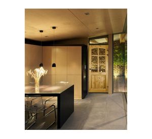 Puerta Pino Oregón 90x200 cm Nahuel 1/2 Cuerpo Vidrio AFN