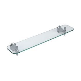 Repisa cristal Vienna blanco/cromo 50 cm