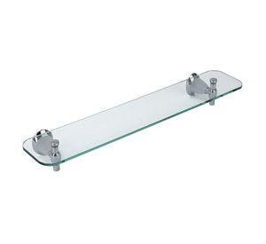 Repisa cristal Vienna blanco/cromo 50 cm
