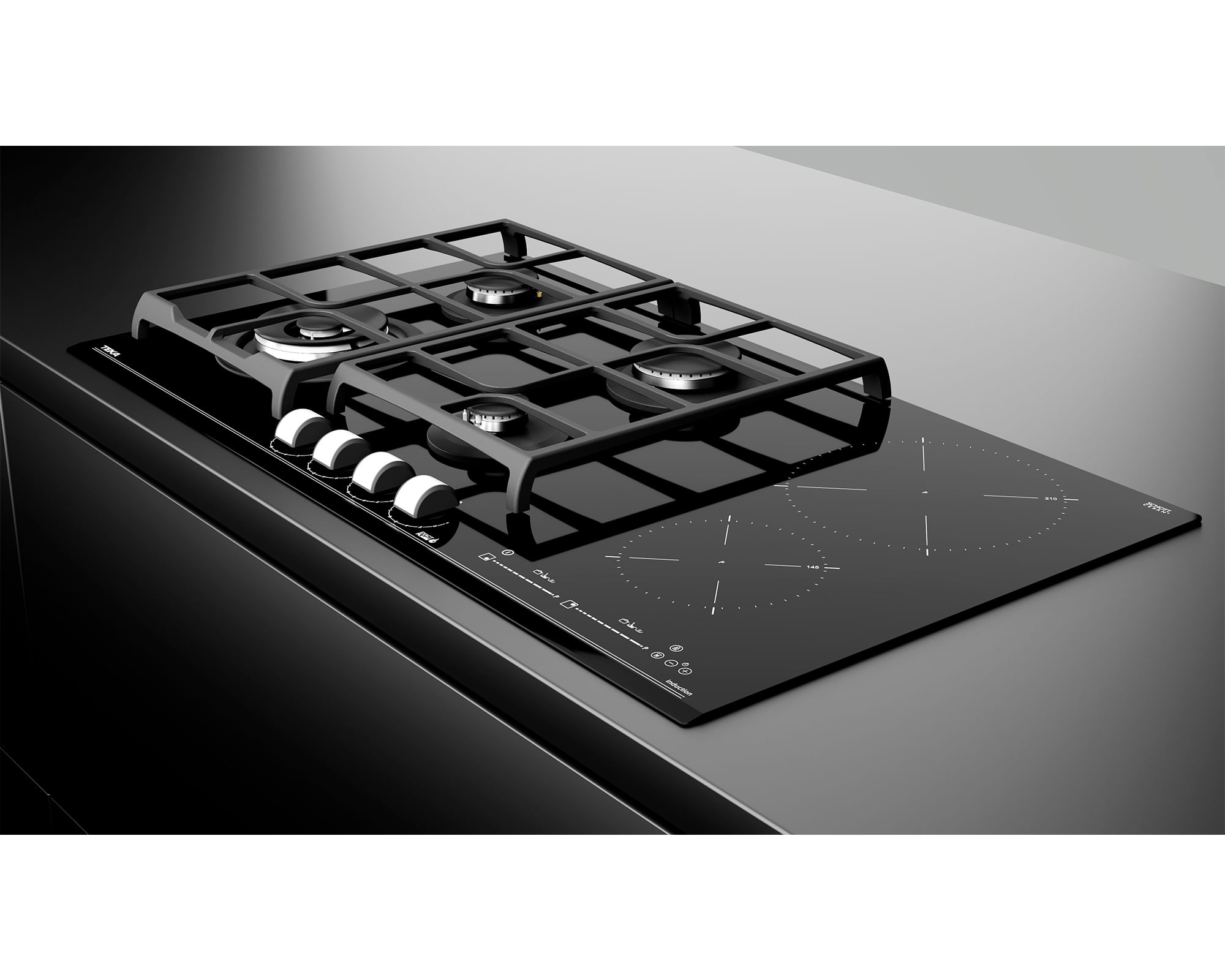 brunt harmony 25 ブラック Encimera Híbrida JZC 96342 BBB BK Teka - Kitchen House