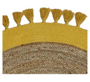 Alfombra redonda 150 cm Malibu amarillo