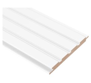 MDF revestimiento ripado pintado 15 mm blanco