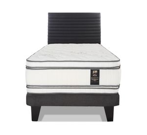 Cama europea Majesty 1.5 plazas + respaldo Modern grafito