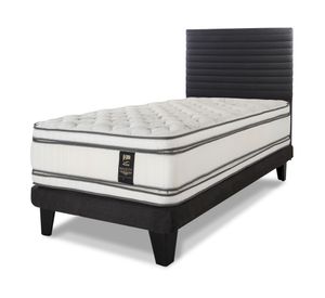 Cama europea Majesty 1.5 plazas + respaldo Modern grafito