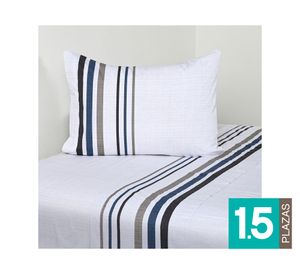 Juego sábanas 1.5 plazas 200H Stone diseño