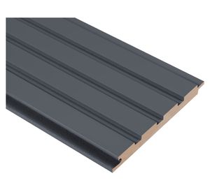 MDF revestimiento ripado pintado 15 mm gris grafito