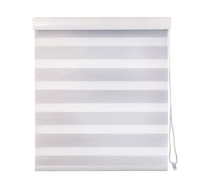 Cortina roller zebra 100x250 cm gris claro Cotidiana