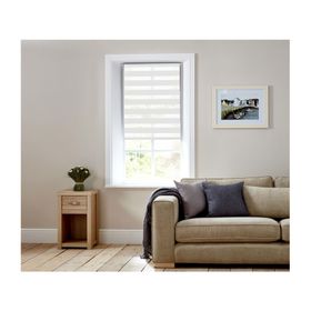 Cortina roller blackout zebra 80x165 cm blanco Cotidiana