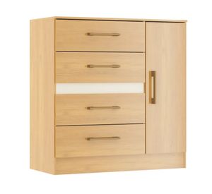 Cómoda 41ro canela 4 cajones