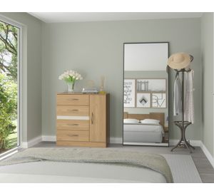 Cómoda 41ro canela 4 cajones