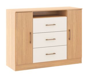 Cómoda 32tvrobe café claro 3 cajones