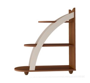 Mesa lateral Andes 3 niveles ovalada café