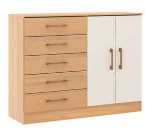 Cómoda 52robe canela 5 cajones