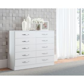 Cómoda 10cbl blanco 10 cajones