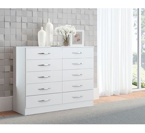 Cómoda 10cbl blanco 10 cajones