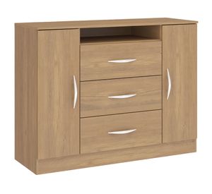 Cómoda 32tvro canela 3 cajones