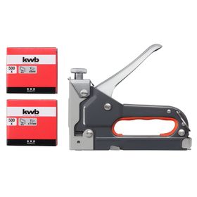 Engrapadora 4-14 mm Tack 140 + grapas 1000 piezas KWB