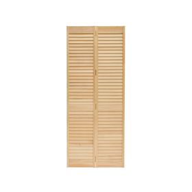 Set Puerta de clóset celosía plegable 80x200 cm Pino Radiata