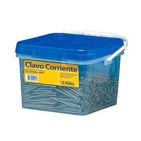 Clavo corriente 4''x 4,3 mm acero balde 15 kilos Inchalam