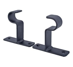 Soporte 3/4'' simple muro negro darkness