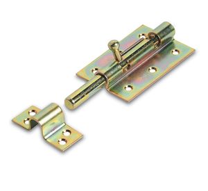 Picaporte base recta 100 mm candado zincado Lioi