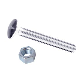 Perno coche 1/4'' x 3'' zincado con tuerca blister 4 unidades Imporper