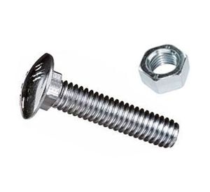 Perno coche 5/16'' x 11/4'' zincado con tuerca blister 4 unidades Imporper