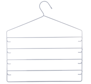 Colgador falda y pantalón 23,3 x 30 cm acero gris Cotidiana