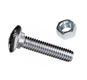 Perno coche 1/4'' x 11/2'' con tuerca blister 4 unidades Imporper