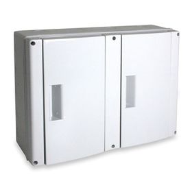 Tablero modulares plástico 24 modulos sobreponer tapa blanca Saime