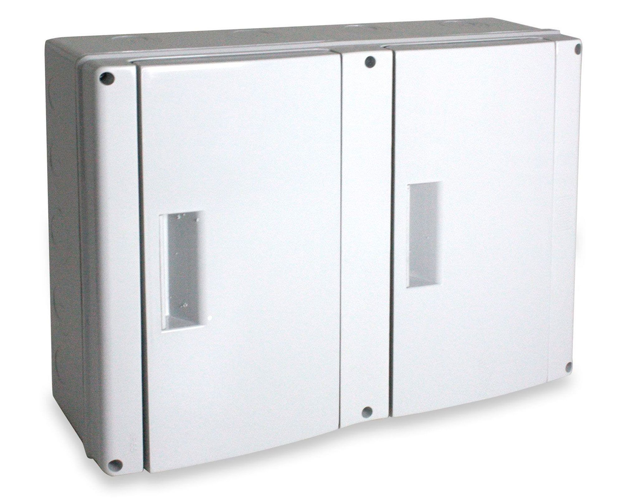 Tablero modulares plástico 24 modulos sobreponer tapa blanca Saime