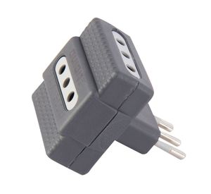 Adaptador triple línea 2p+t 10a 250v gris Bticino