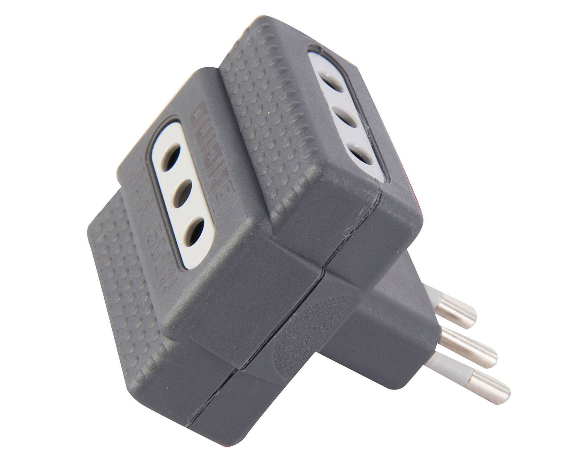 Adaptador triple línea 2p+t 10a 250v gris Bticino